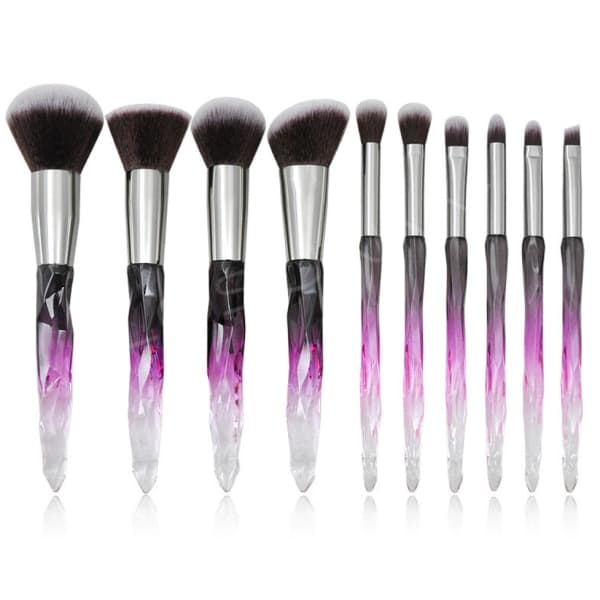 Makeup Brushes Crystal Handle Cosmetic Brush Set 10pcs