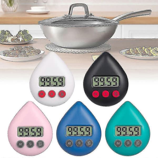 Dusjtimer Energibesparende Vanntett Digital Timer Fem Farger White