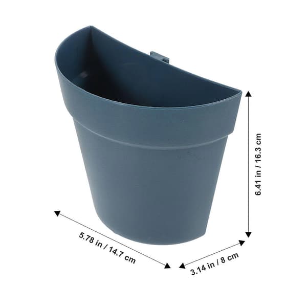 Vegghengende blomsterpotte Halvsirkeldesign for oppbevaring 3 stk sett