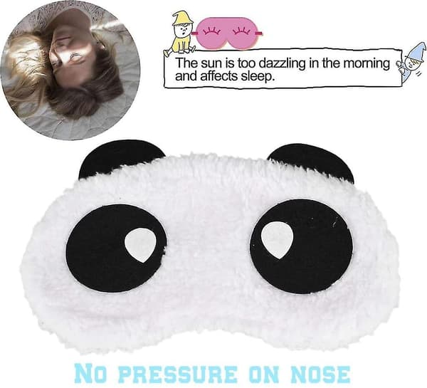 Ögonmask Sovmask Ögonskydd Fluffig Söt Panda Figur 1 st