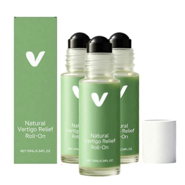 Vertigo Relief Roll-On Peppermints Roll on Stick Naturliga Vertigo-behandlingar som stöder lindring av yrsel 3pcs