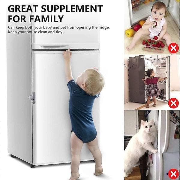 Kylskåpslås för hemmet, frysdörrlås, kylskåpslås babysäkerhet