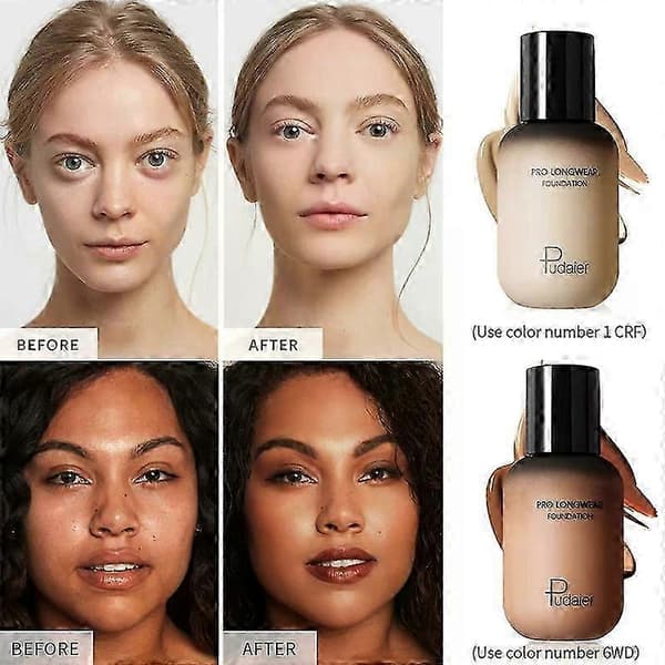 Mat flydende foundation og concealercreme til fejlfri basismakeup 4,5 MILJONER