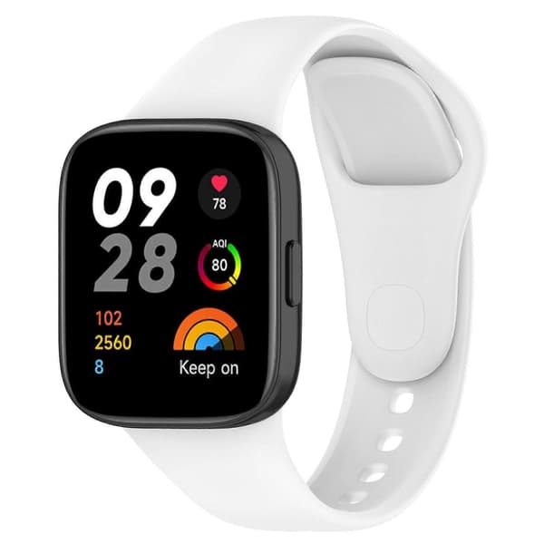 Silikonerem til Redmi Watch 3 Active / Watch 3 Lite White
