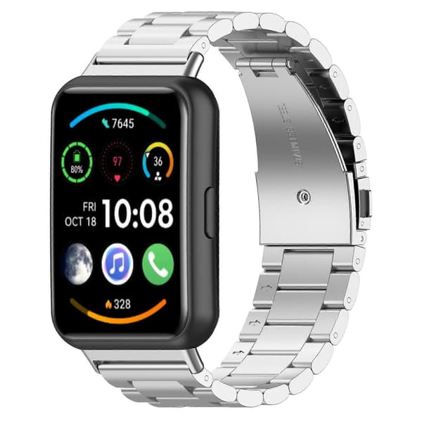 Til Huawei Watch Fit 2 urrem i rustfrit stål Silver