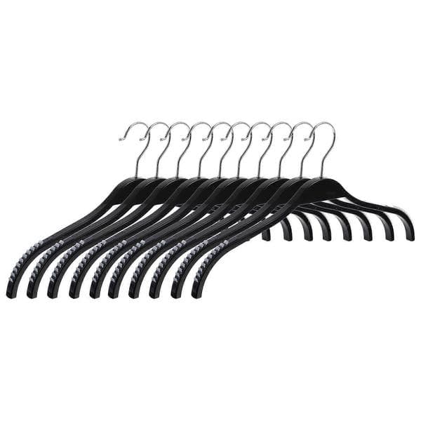 1 Set 10 Pcs Plastic Hangers Practical Simple Traceless Clothes Hangers