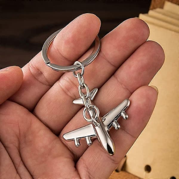 2-pack flygplansnyckelringar pilotnyckelringar för unga män vän kollega present
