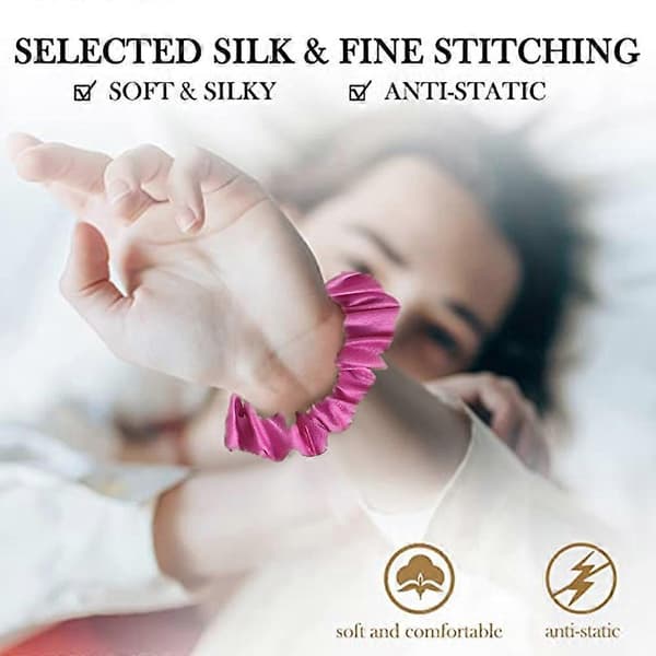 16 stk sateng hårstrikker for søvn, natt scrunchie, hårtilbehør, hårbånd, hodeplagg for kvinner, stil 3