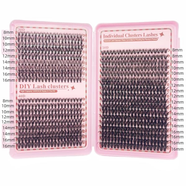 Eyelash Curler D-curve Large Capacity Single Cluster False Eyelashes 8-16mm Naturally Thick Curled Segmented