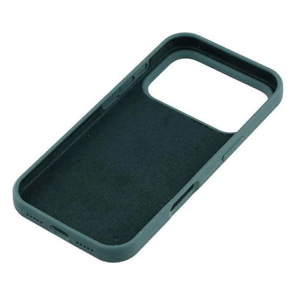 Compatible with iPhone 17 Pro Case Solid Silicone Shockproof Phone Cover -lingling} Dark g Dark green Blackish Green