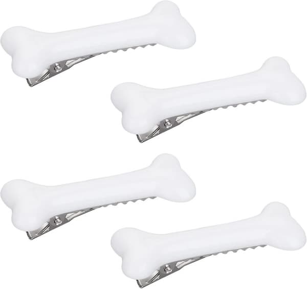 4 stk Halloween Benhårklemme Hvit