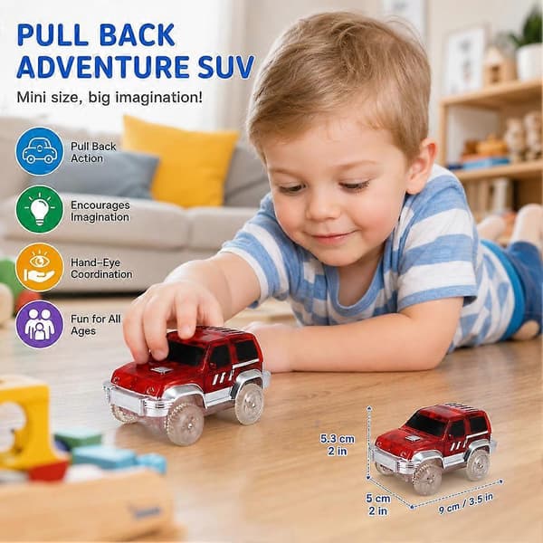 Elektrisk leksaksbil batteridriven robust konstruktion kompakt design Red 1pcs