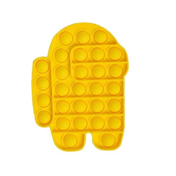 Among Us Figur Bubble Push Pop Antistress Legetøj Yellow
