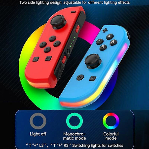Gaming venstre og høyre håndtak for Switch / Switch OLED / Switch Pro / Switch Lite / Switch Joycon White