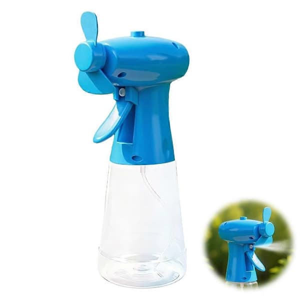 Håndholdt Sprayventilator Batteridrevet Bløde Propeller til Børn Blue One size
