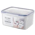 Refrigerator Double Layer Fresh Box Draining Storage Container for Fruits and Vegetables Blue Large