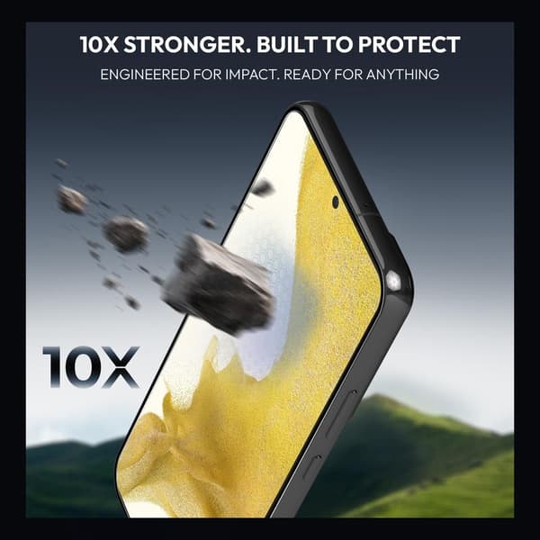 2-Pack Samsung S22 Screen Protector & 2-Pack Lens Protector - Tempered Glass | [Automatic Installation] - Bubble-Free