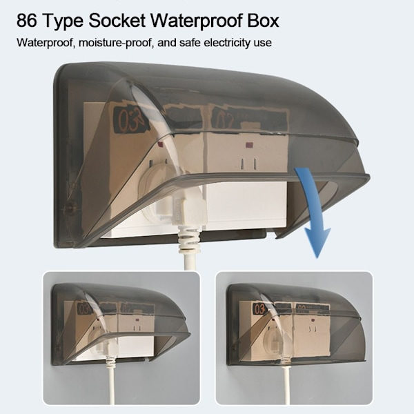 Switch Protection Cover Socket Waterproof Box TRANSPARENT transparent stretchable-stretchable