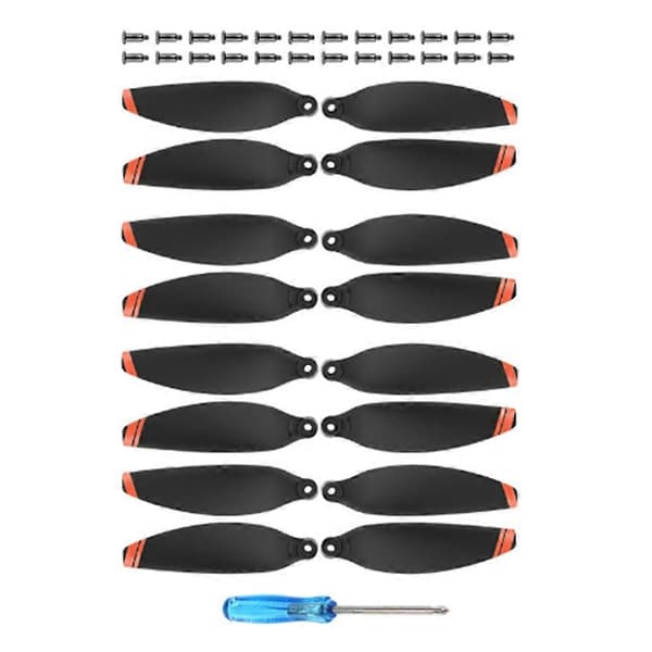 Propeller for DJI Mini 2/Mini SE/Mini 2 SE/Mini 4K Lette lavstøyende propellblader Erstatningsvingevifter Svart