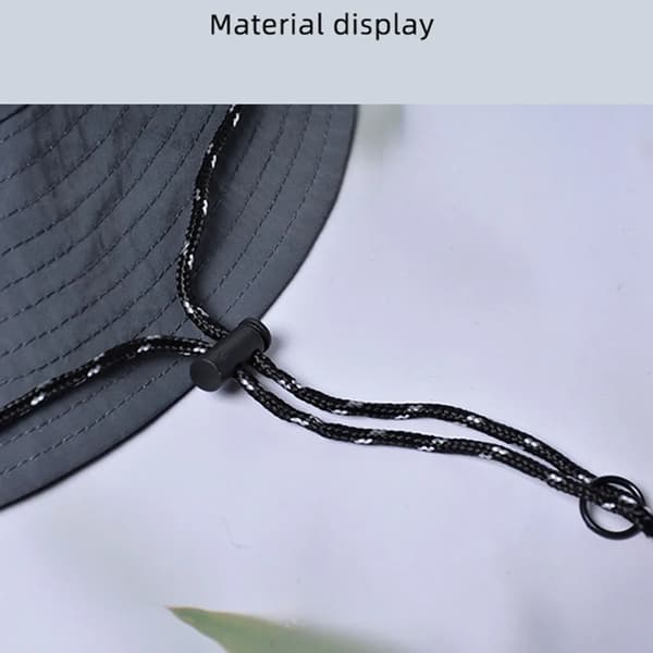 Foldable Waterproof Sun Hat in Military Green, Quick-Drying Fishing Hat with Drawstring