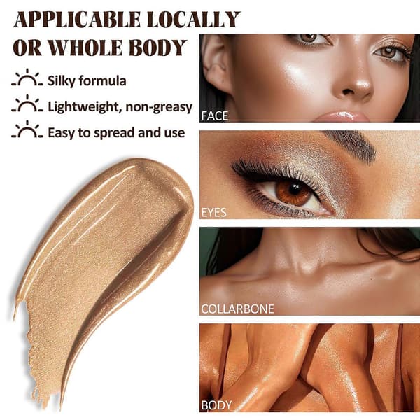 Bronzing serum, can be layered directly for a natural glow, suitable for both face and body. 2