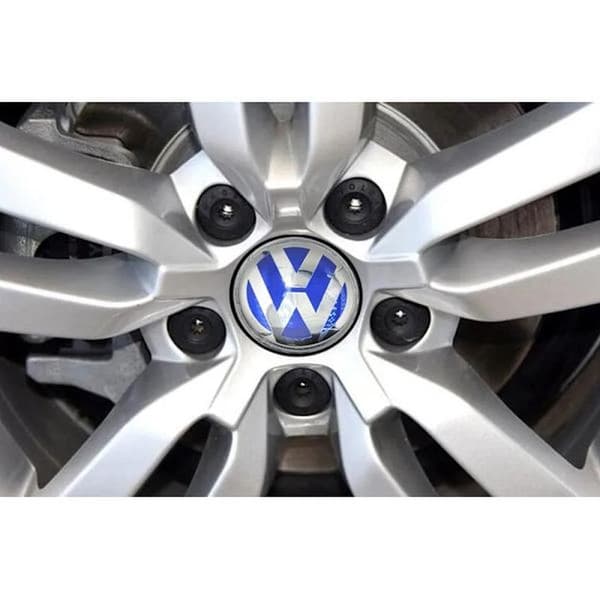 4-pack - Volkswagen VW Navkapslar / Fälgemblem - Bi 65 mm Blå
