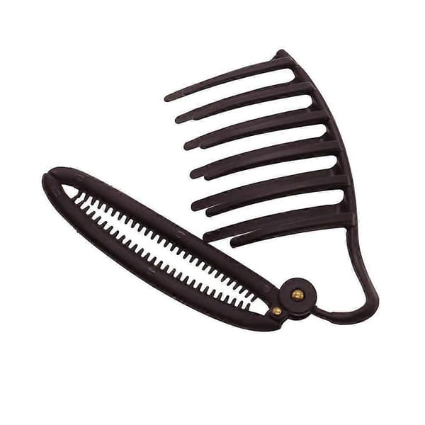 2 stk. mørkebrunt opsætningsværktøj til hurtig styling og sikkert hold, DIY fransk twist kam