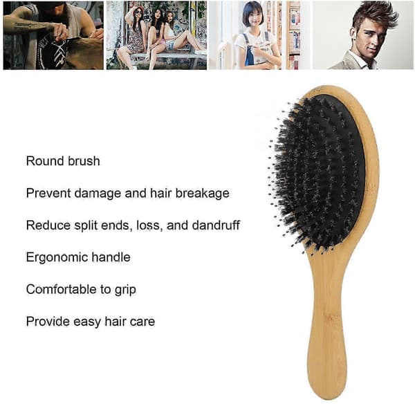 Hårborste för hårbottenmassage för cirkulation och styling - Paddelkuddekam