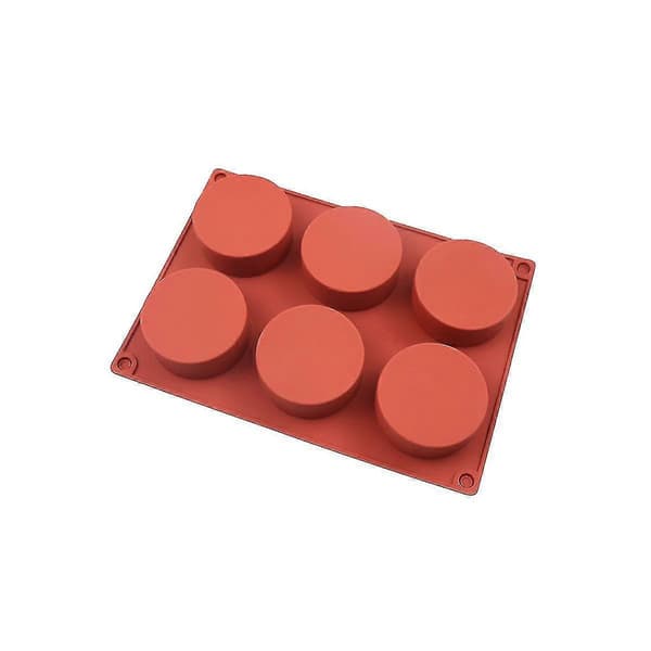 Cylindrisk silikone rund form dessert budding chokoladeform rund non-stick cupcakeform