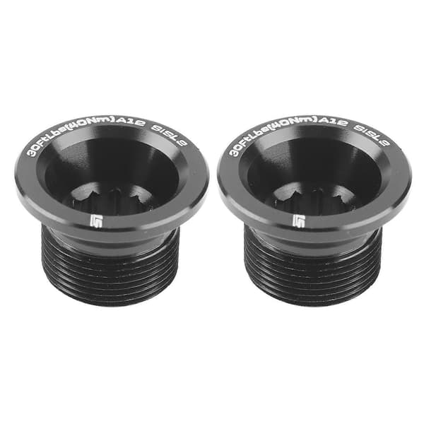 2x til Hollowgram Sisl2 Krankbolt Kit - Sort - Kp251/