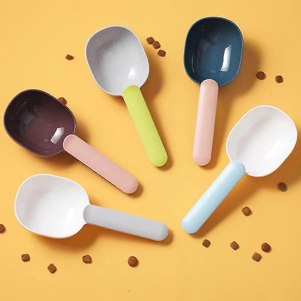 Foder Scoop & Klips 100g, Hund, Kat Foderske Måleske Plastikske