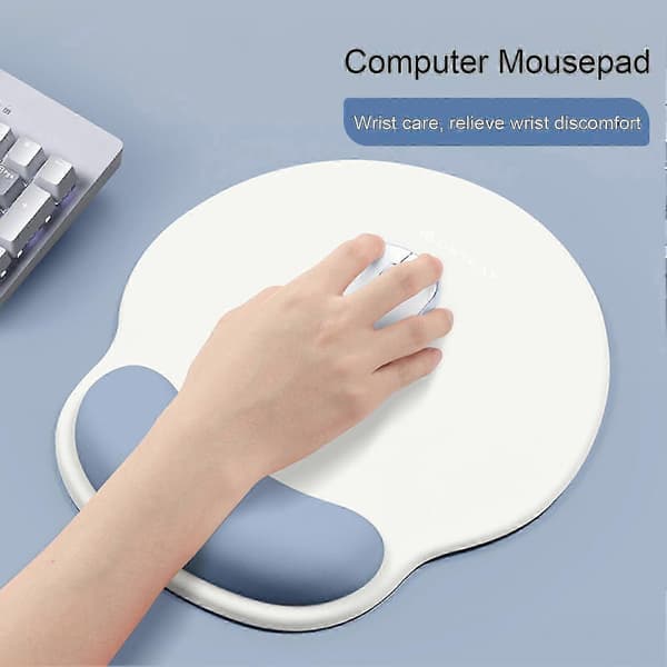 Computermusemåtte Høj Elastisk Ergonomisk Håndledsstøtte Skridsikker Silikone Vandtæt Ensfarvet Bærbar Gaming Musemåtte Computertilbehør Green
