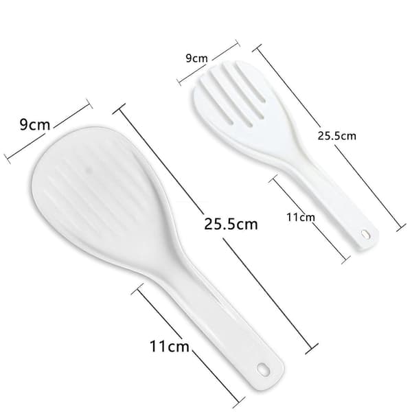 Måltidsske Rispalet Rispalet Risøse Husholdningsnødvendigheder Plastik Rispalet Non-Stick Rispalet 2 stk. Risspatel