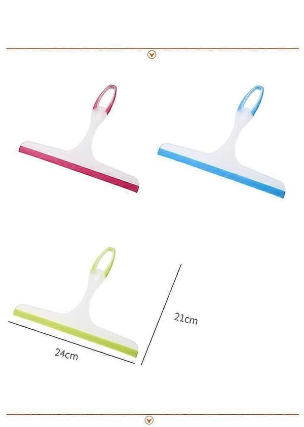 Rubber Squeegees 3-pack: Handheld Scraper for Streak-Free Cleaning, Cleaning Tool for Shower Doors, Bathroom, Kitchen, Glass, Car