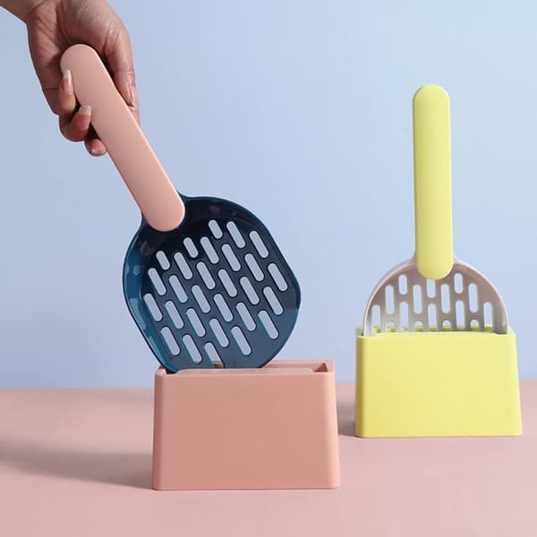 Cat Litter Scoop & Sifter — Litter Box & Waste Cleaning Tool | Premium ABS Plastic Scoop — Durable & Easy to Clean | 1 Unit (Grey)