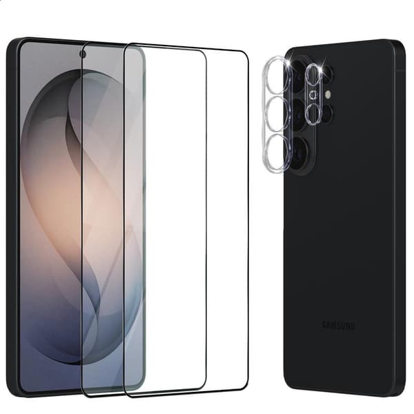 2-Pack Samsung S26 Ultra Screen Protector & 1-Pack Lens Protector - Tempered Glass 9H - Super Quality 3D