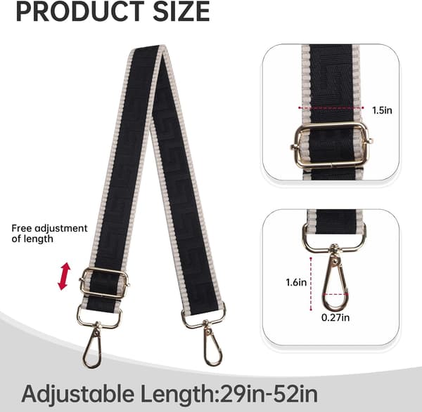 KZQ-Taskestropper Erstatning Crossbody Taskestrop til Håndtasker Justerbare Brede Skulderstropper til Kvinder Håndtasker