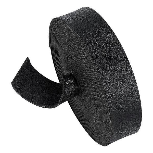 Imiteret læderbånd sort 25x1.6mm