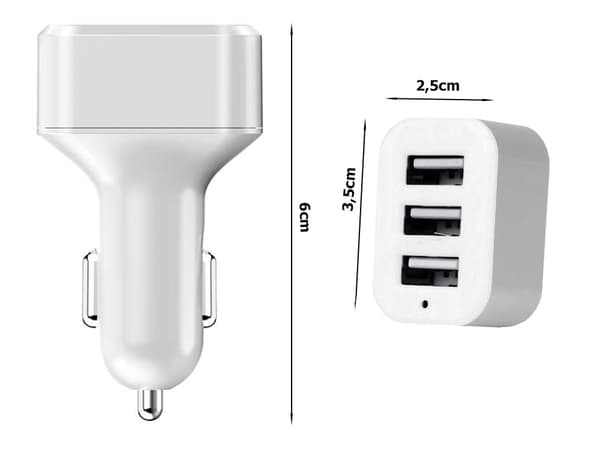 Autosovitin / USB-sovitin autoon - 12-24V 16