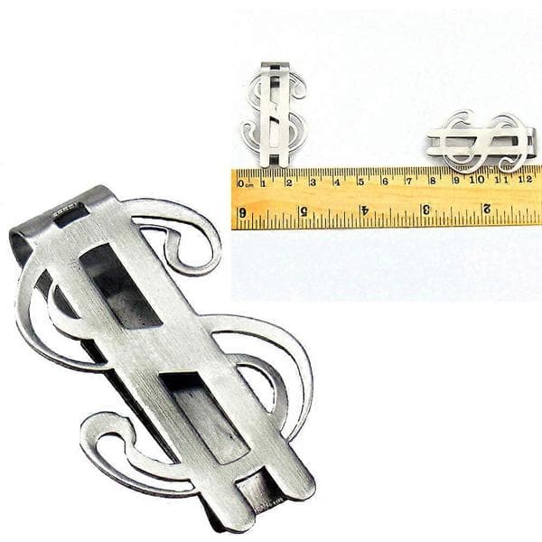Slank Pengeclips Rustfrit Stål Seddelpung Clips Rejse Mænd 2 Stk. 4,3 * 2,7 cm Silver