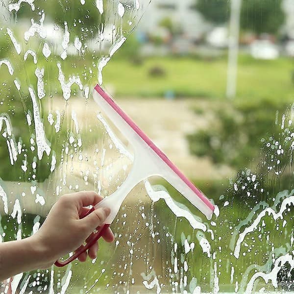 Rubber Squeegees 3-pack: Handheld Scraper for Streak-Free Cleaning, Cleaning Tool for Shower Doors, Bathroom, Kitchen, Glass, Car