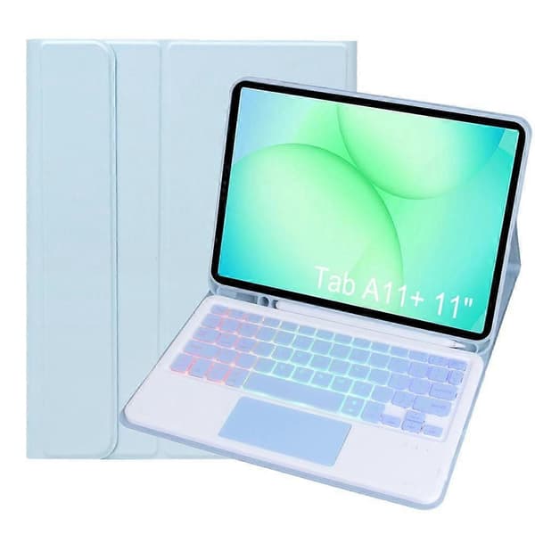 Samsung Galaxy Tab A11+ Bluetooth-näppäimistötablettikotelo Ice Blue