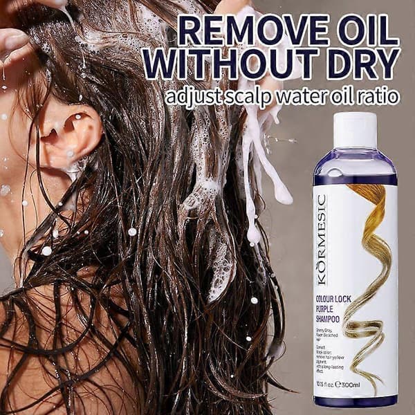 Lilla Hårshampoo, Tonende Lilla Shampoo til Lilla Hår til Blondt Platin og Gråt Hår Farvebehandlet, Gule Nuancer, Reducerer Messingfarve 300ml Silver