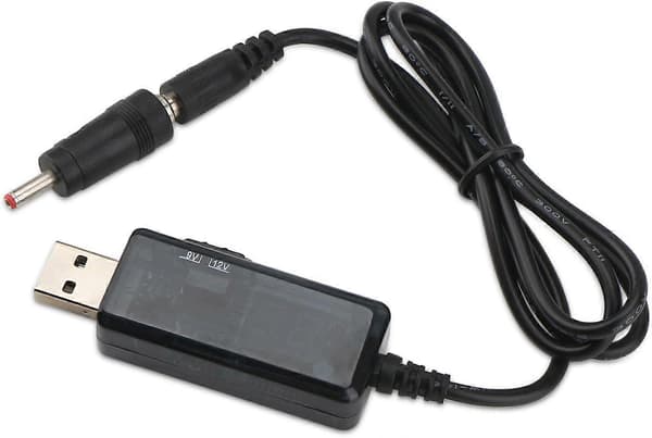 til 9V, 5V til 12V Step Up, USB-kabel DC 5V Boost til 9V 12V spenningsomformer 1A Step-up Volt transformator strømregulatorlinje med LED-skjerm