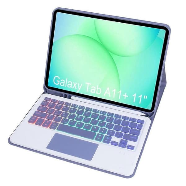 Samsung Galaxy Tab A11+ Bluetooth-näppäimistötablettikotelo Purple