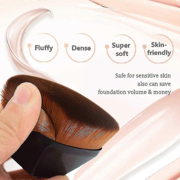 2 stk. Foundationbørster Flade Makeupbørster til Blending af Fejlfri Flydende Creme Kosmetik
