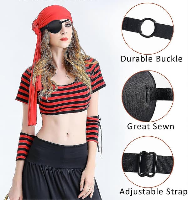 2-pack Eye Patch Soft Adjustable Amblyopia Strabismus Eye Patch For Left Or Right Eye Black