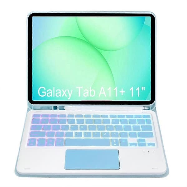 Samsung Galaxy Tab A11+ Bluetooth-näppäimistötablettikotelo Ice Blue