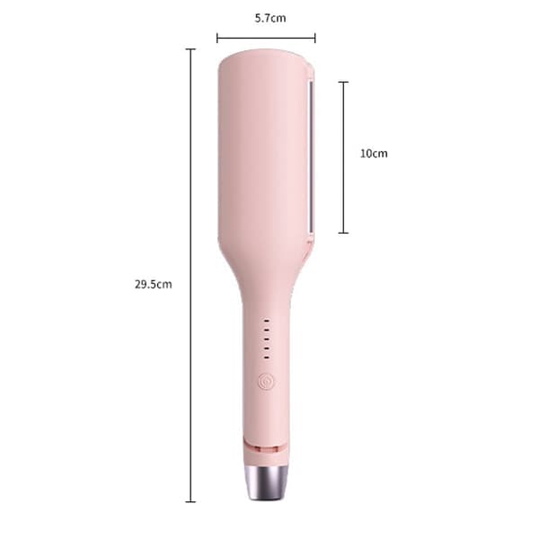Electric Ceramic Curling Iron 32 mm – 5 Temperature Settings, Fast Heating Wave Iron Pink pink