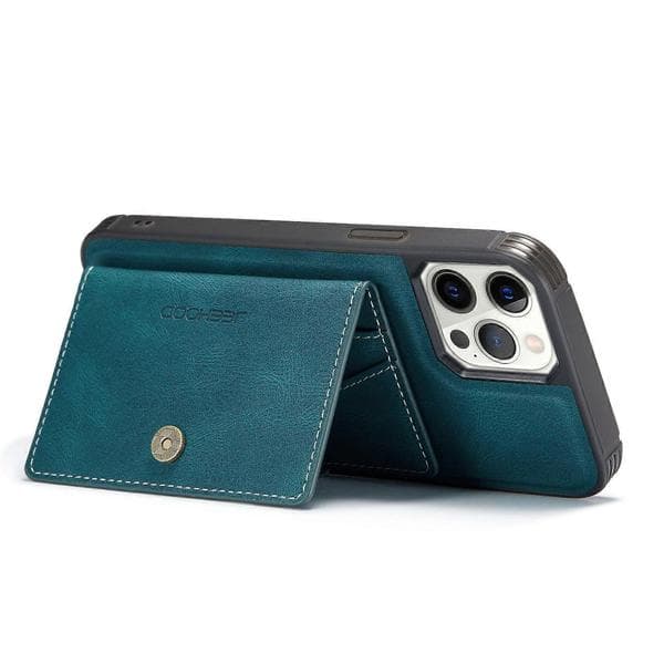 Plånboksfodral för iPhone 13 Pro Max, Premium PU-läderfodral med kortplats, stativbokdesign